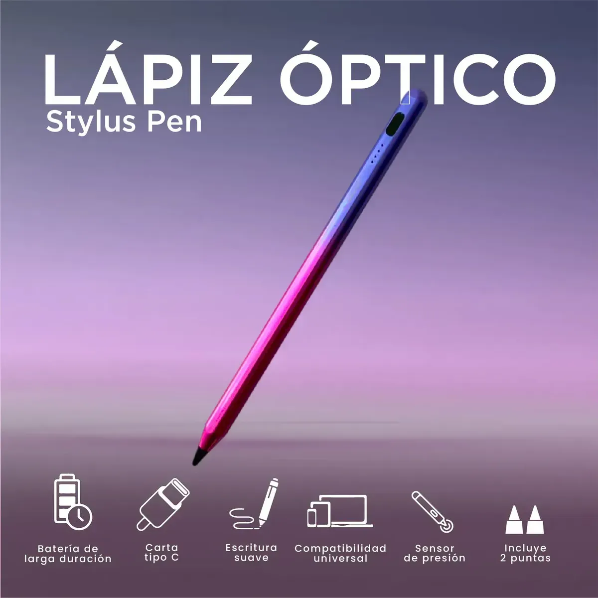Lápiz Óptico Universal Premium Con Rechazo De Palma: Stylus Pen Tornasol img #3