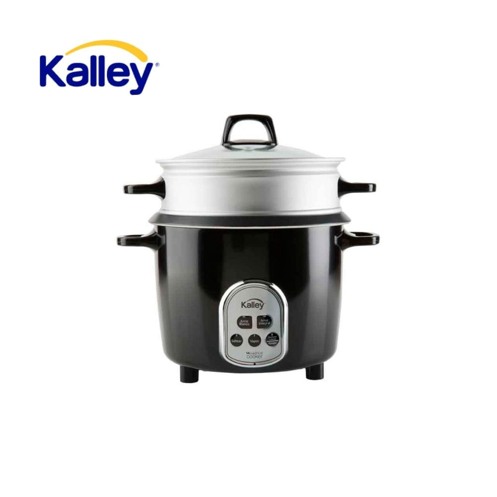 Arrocera Eléctrica Kalley 1.4L 7 Tazas Antiaderente con Vaporera Negra img #1