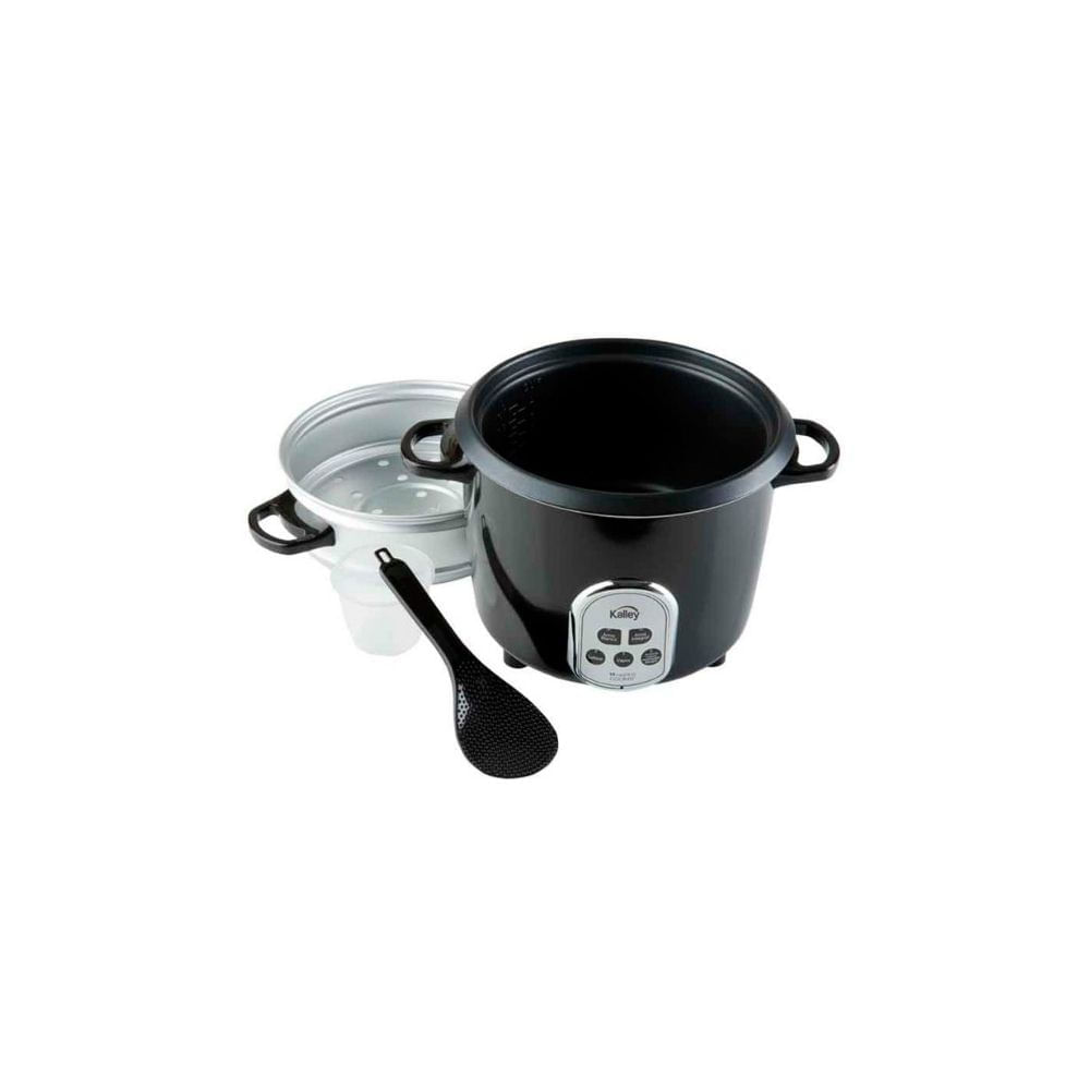 Arrocera Eléctrica Kalley 1.4L 7 Tazas Antiaderente con Vaporera Negra img #3
