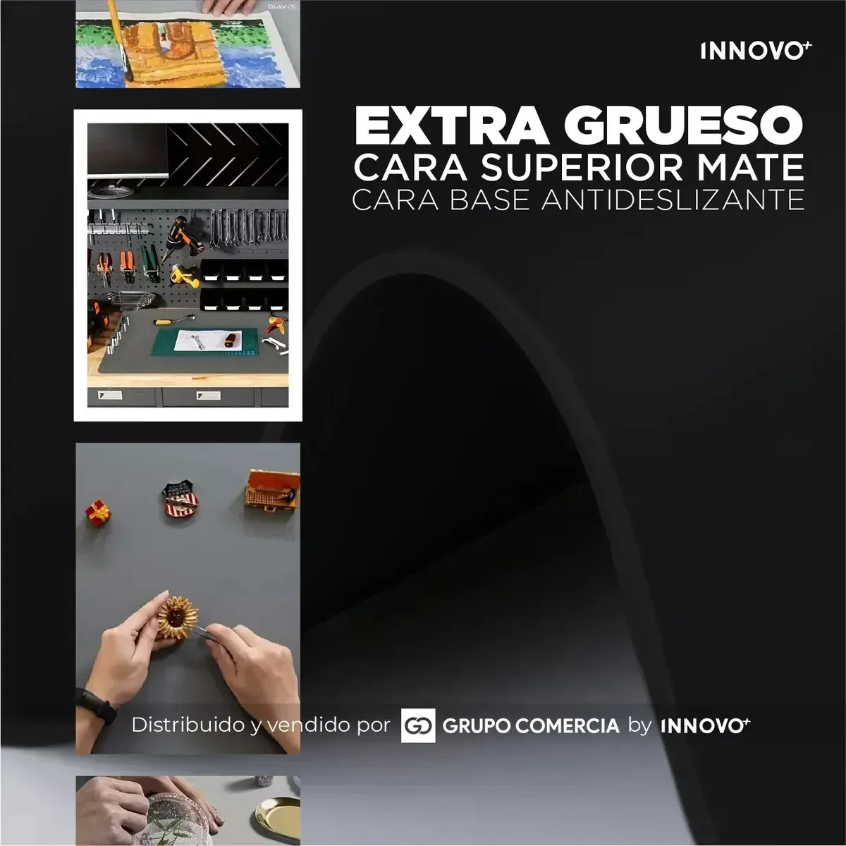 Tapete Absorbente Cocina Multifuncional Secaplatos Premium Negro Negro img #6