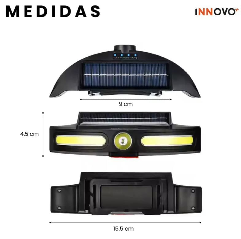Linterna Frontal Solar Recargable Tipo C Impermeable Led Sensor img #4