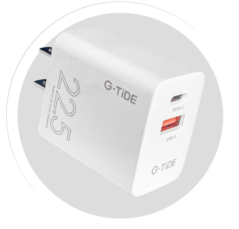 Cargador Rápido G-TIDE 22.5W Doble Puerto USB-C Compatible Iphone img #1