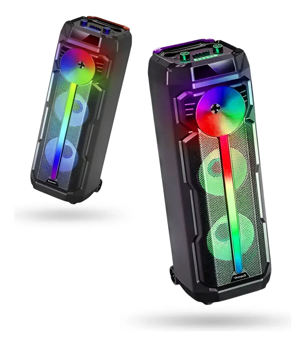 Parlante Bluetooth Potente Cedi-g 2896 Tws Luces Led Micrófono Negro 110v Negro 110v img #1