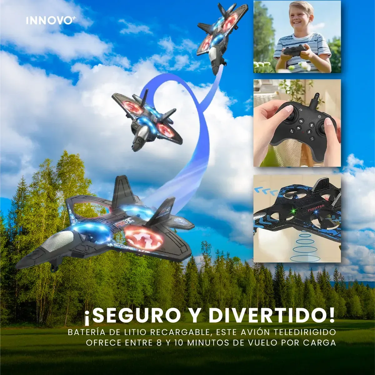 Mini Drone Combate 360° Con Control Remoto Luces Led Y Resistente A Golpes img #4
