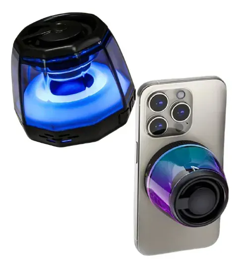Mini Parlante Magnético Bluetooth Altavoz Portable Led Rgb Sonido 360° Negro Negro img #1