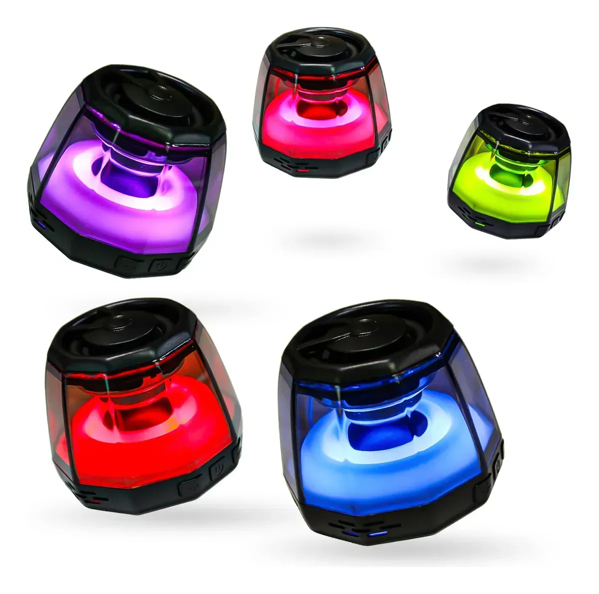 Mini Parlante Magnético Bluetooth Altavoz Portable Led Rgb Sonido 360° Negro Negro img #5