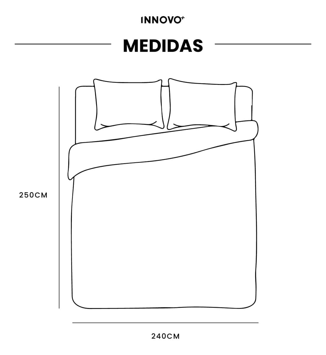 Edredón Fibra Para Cama Queen Tela Suave Innovo Negro Grande img #2