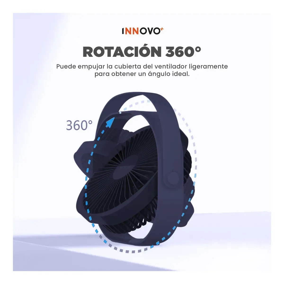 Ventilador De Mesa Portátil Recargable Usb 4000mah Silencioso G-tide Azul Azul img #3