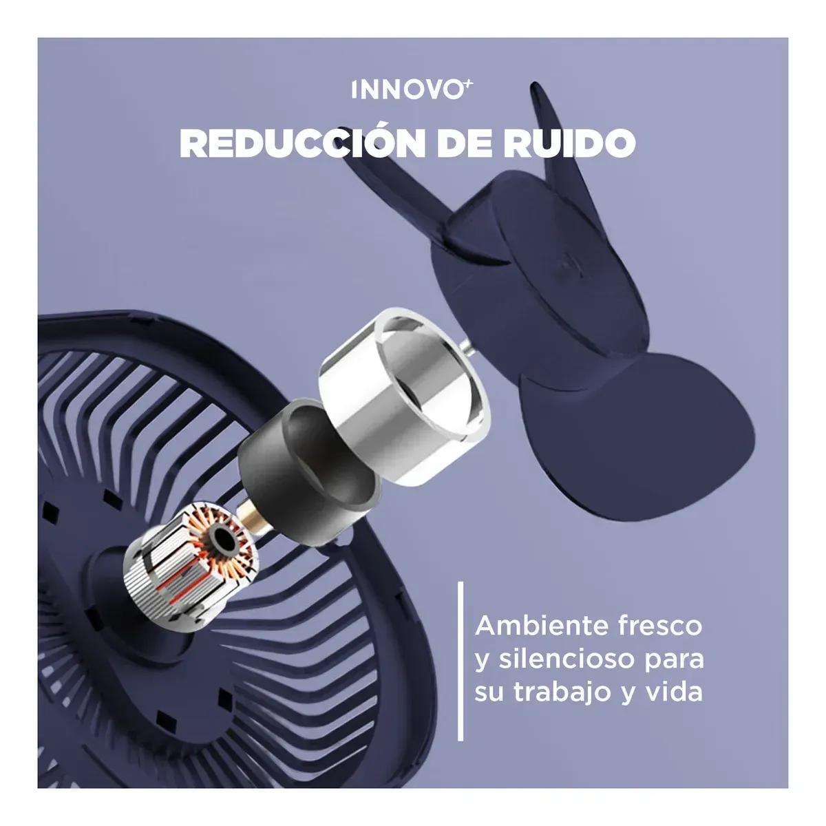 Ventilador De Mesa Portátil Recargable Usb 4000mah Silencioso G-tide Azul Azul img #5
