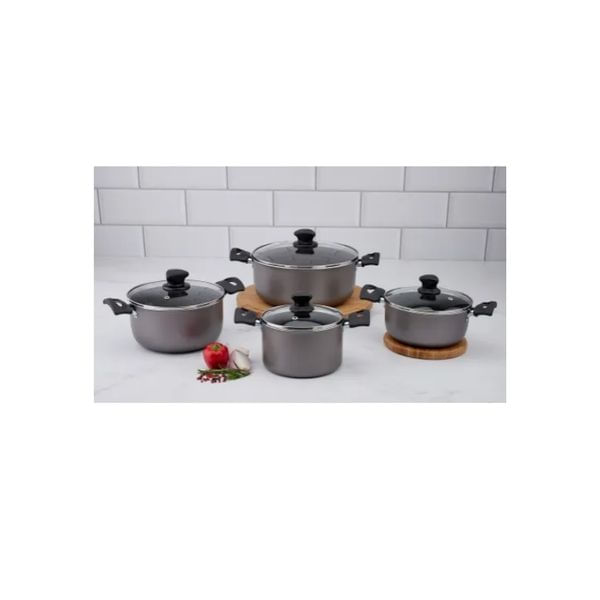 Batería de Cocina Imusa 8 Piezas Antiadherente con Tapas de Vidrio img #6