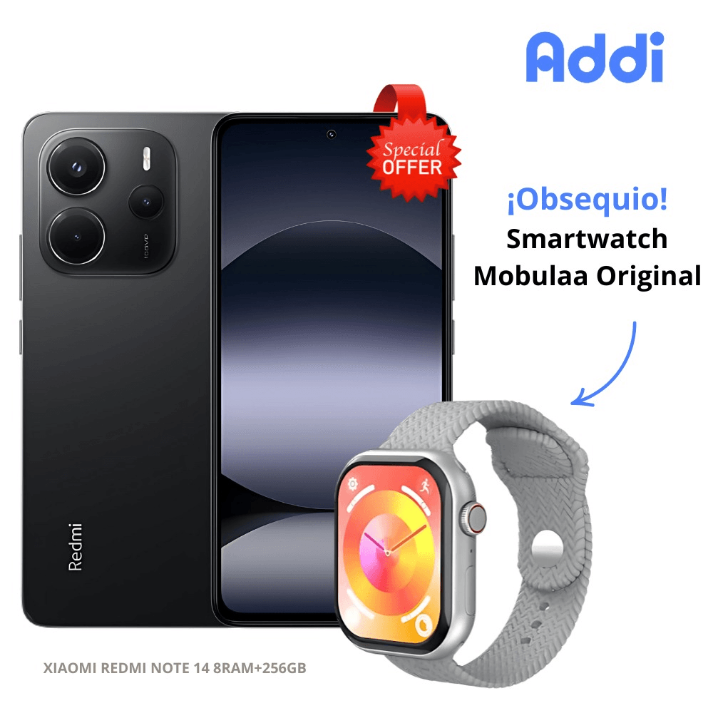 Celular Xiaomi Note 14 256GB 8 RAM + Obsequio Reloj Smartwatch Mobulaa img #1