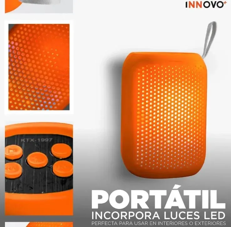 Parlante KTS 1997 Mini con bluetooth naranja Bueno (Reacondicionado) img #1