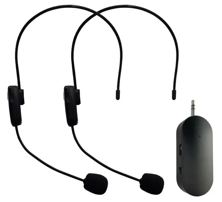 Micrófono Conferencia Inalámbrico Diadema Bluetooth 5.0 Set X2 Profesional Recargable Negro Negro img #1