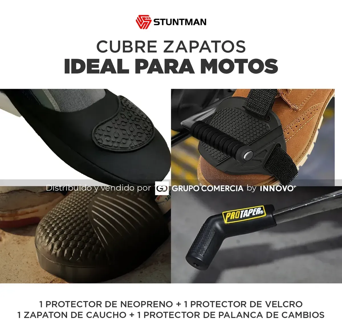 Set Protector De Calzado 4 En 1 Moto Caucho Palanca Cambios img #7