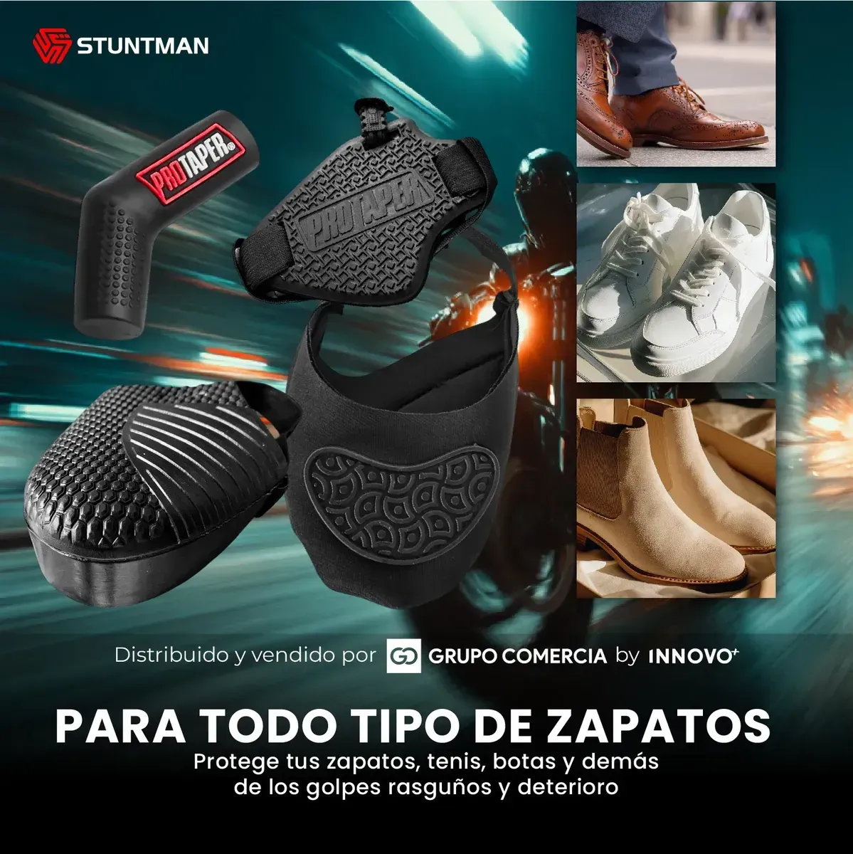 Set Protector De Calzado 4 En 1 Moto Caucho Palanca Cambios img #5