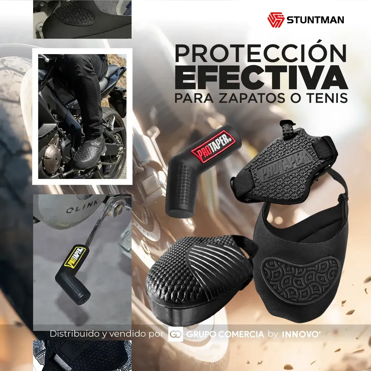 Set Protector De Calzado 4 En 1 Moto Caucho Palanca Cambios img #3