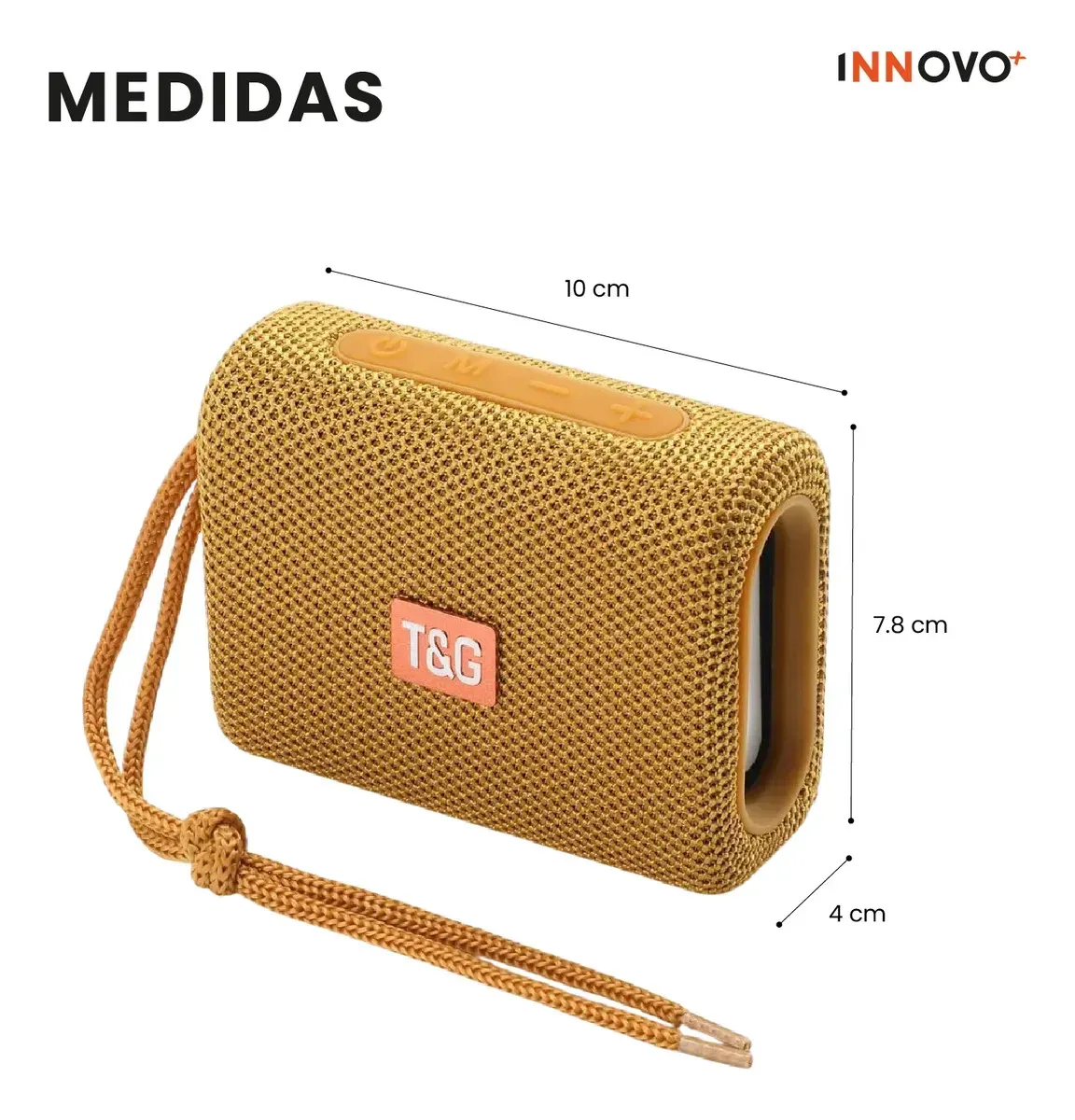 Mini Parlante Bluetooth Impermeable Portable Tws Mostaza img #4