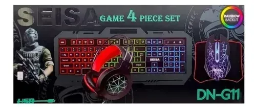 Combo Gamer Kit Teclado Mouse Diadema Pad Mouse Rgb Gamer img #4