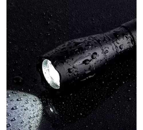 Linterna Tactica Led Ipx67 Recargable Con Estuche Zoom Metal img #4