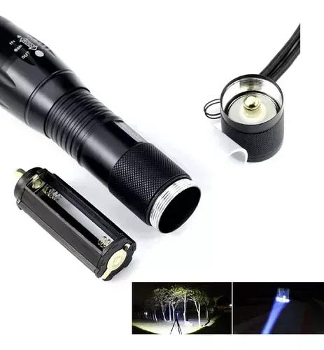 Linterna Tactica Led Ipx67 Recargable Con Estuche Zoom Metal img #5