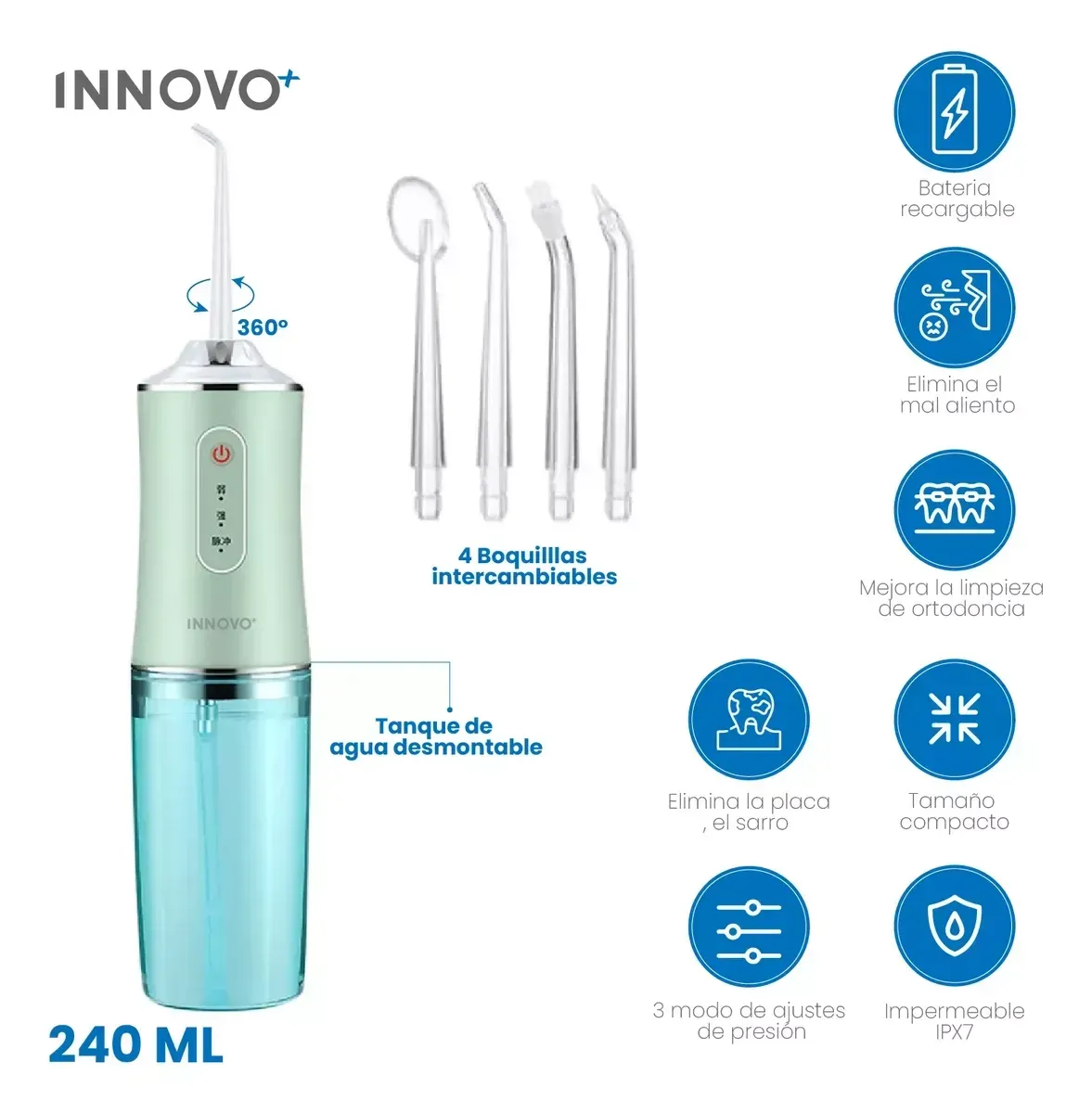 Set De Limpieza Oral Avanzada Profunda Irrigador Recargable img #2