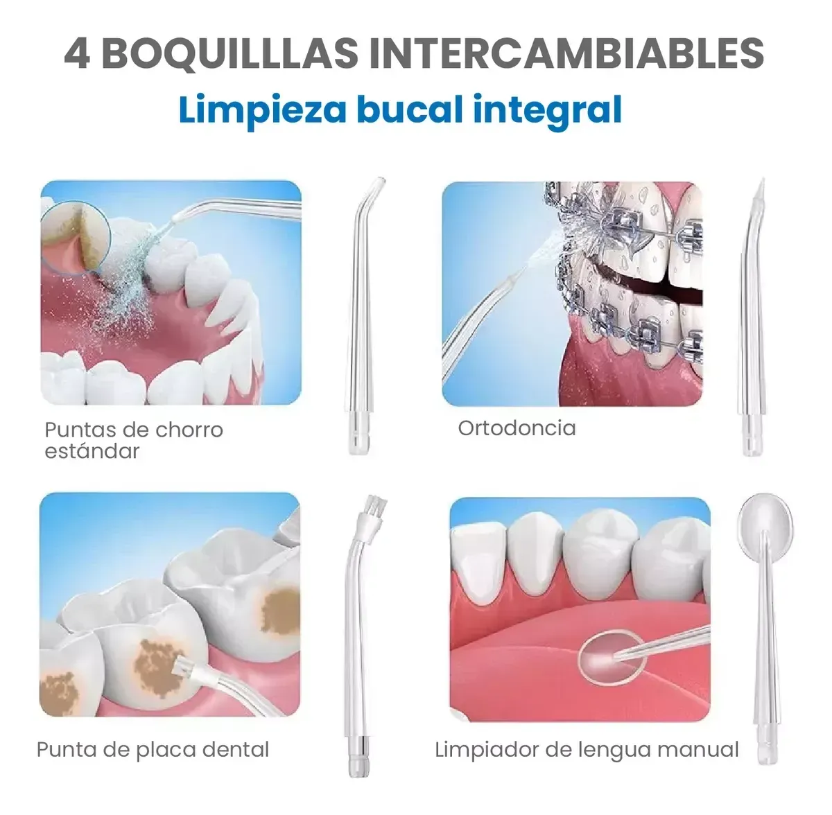 Set De Limpieza Oral Avanzada Profunda Irrigador Recargable img #3