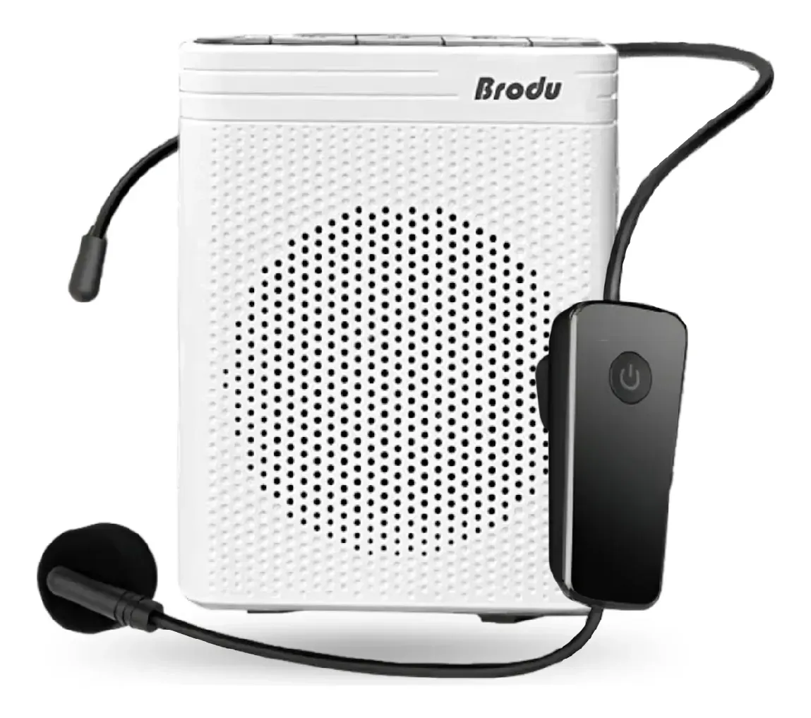 Amplificador De Voz Portátil Bluetooth Con Micrófono Inalámbrico Diadema Blanco Blanco img #1