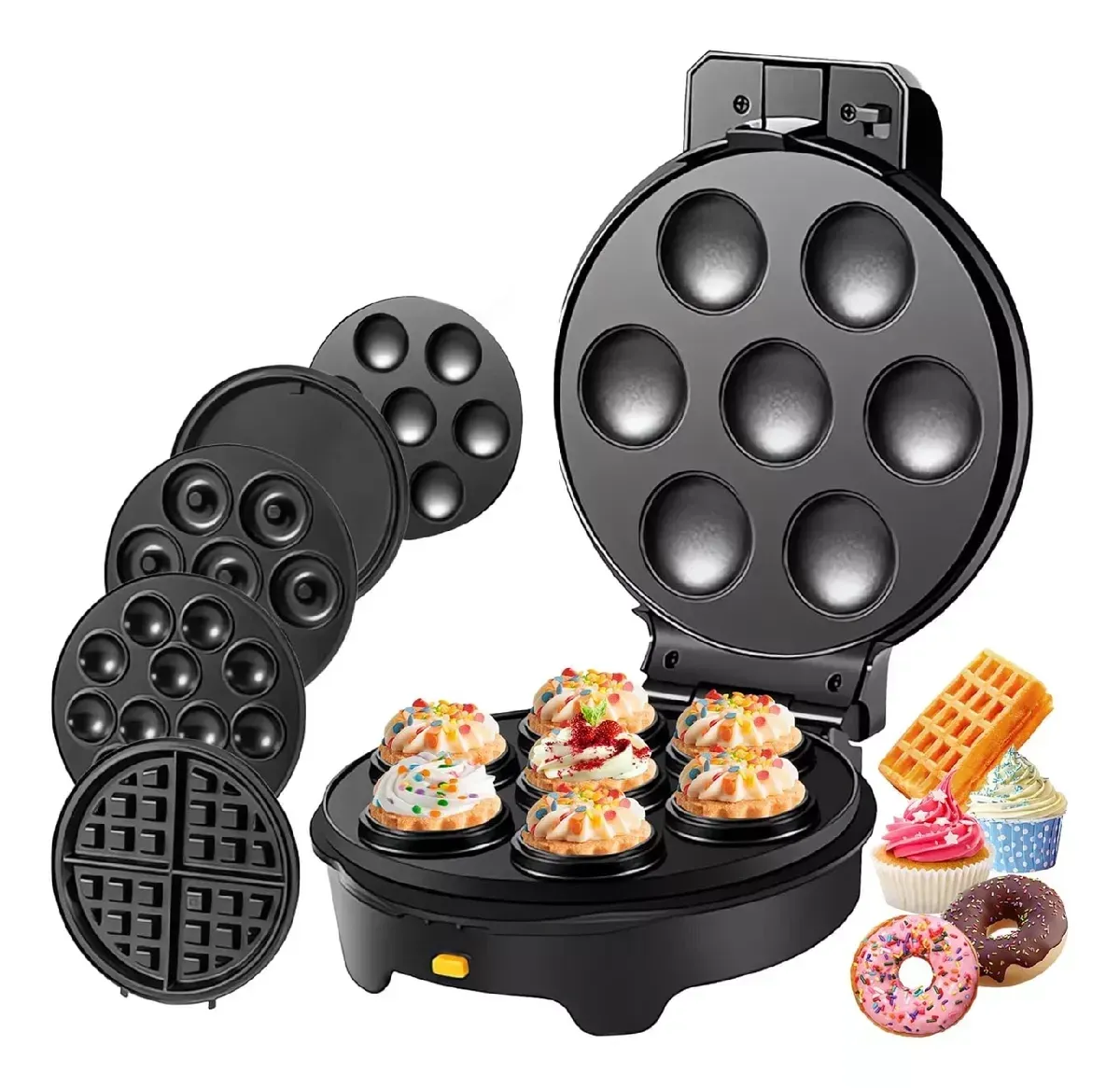 Maquina Waflera Todo En 1 Pizza Galletas Donas Sokany 1000w img #1