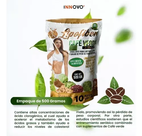 Lipofibra Baja De Peso Quema Grasa Te Café Verde img #5