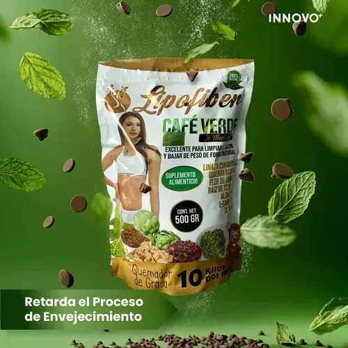 Lipofibra Baja De Peso Quema Grasa Te Café Verde img #3