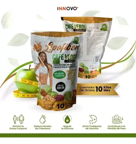 Lipofibra Baja De Peso Quema Grasa Te Café Verde img #2