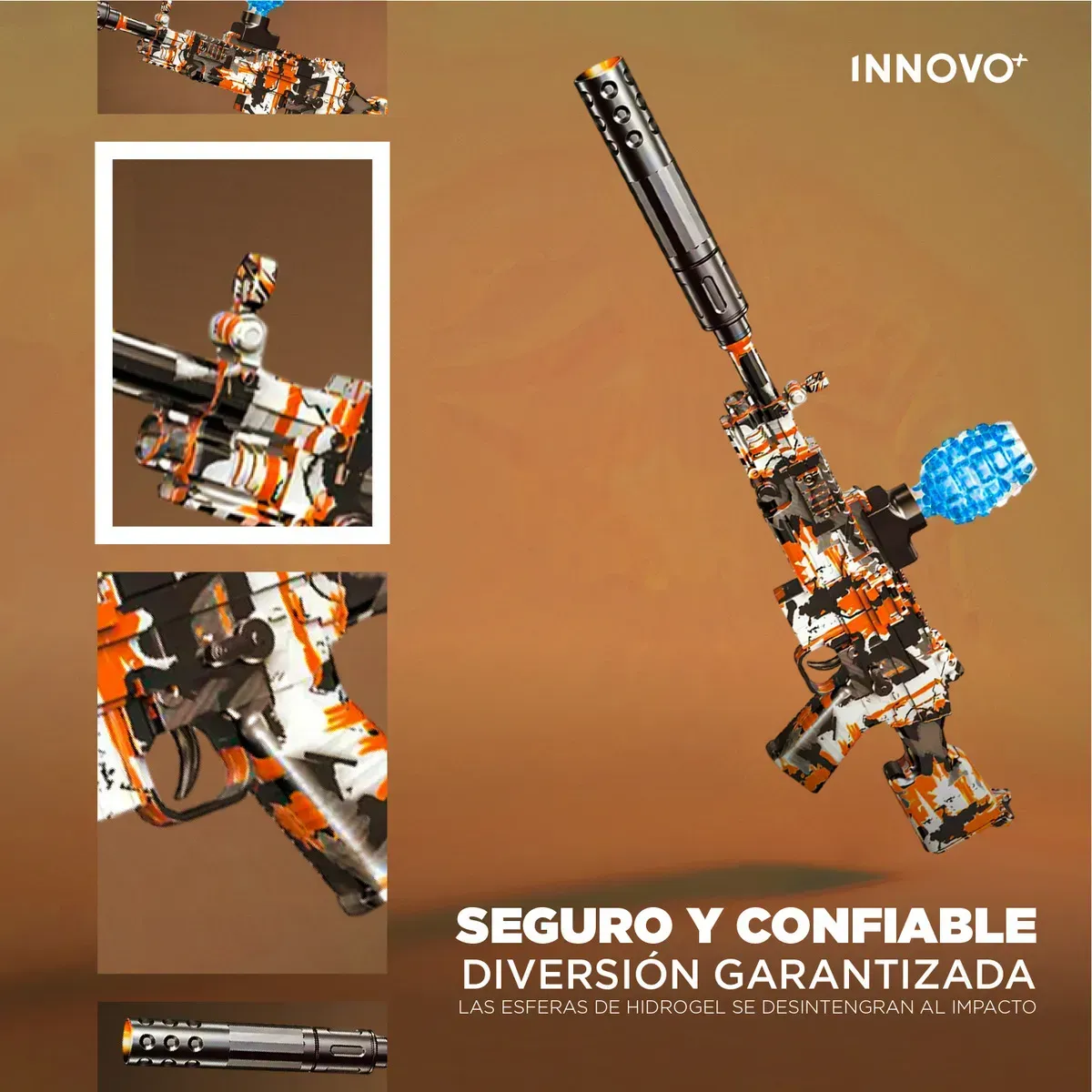 Rifle M249 Juguete Hidrogel Ametralladora 10000 Orviz img #3