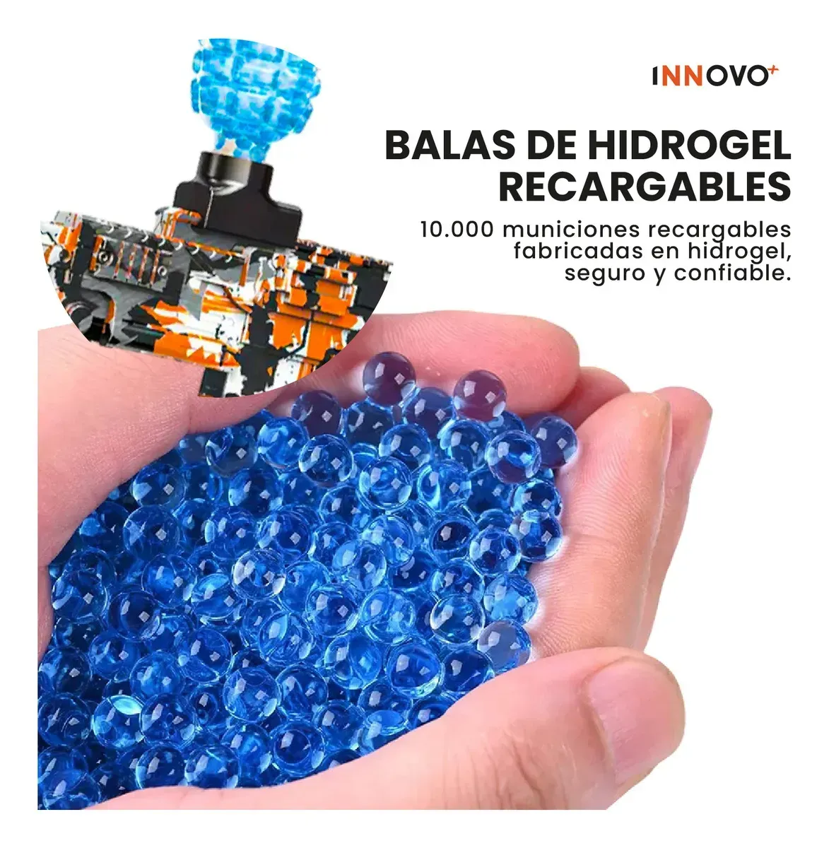 Rifle M249 Juguete Hidrogel Ametralladora 10000 Orviz img #4