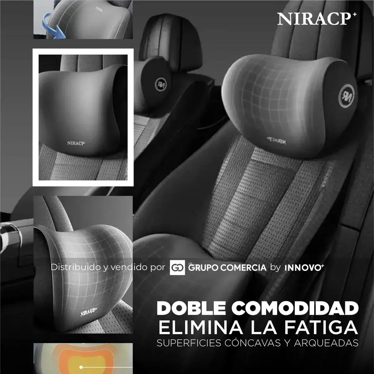 Soporte Para Silla De Carro Cervical Para Carro Espuma Viscoelástica Gris M M img #5