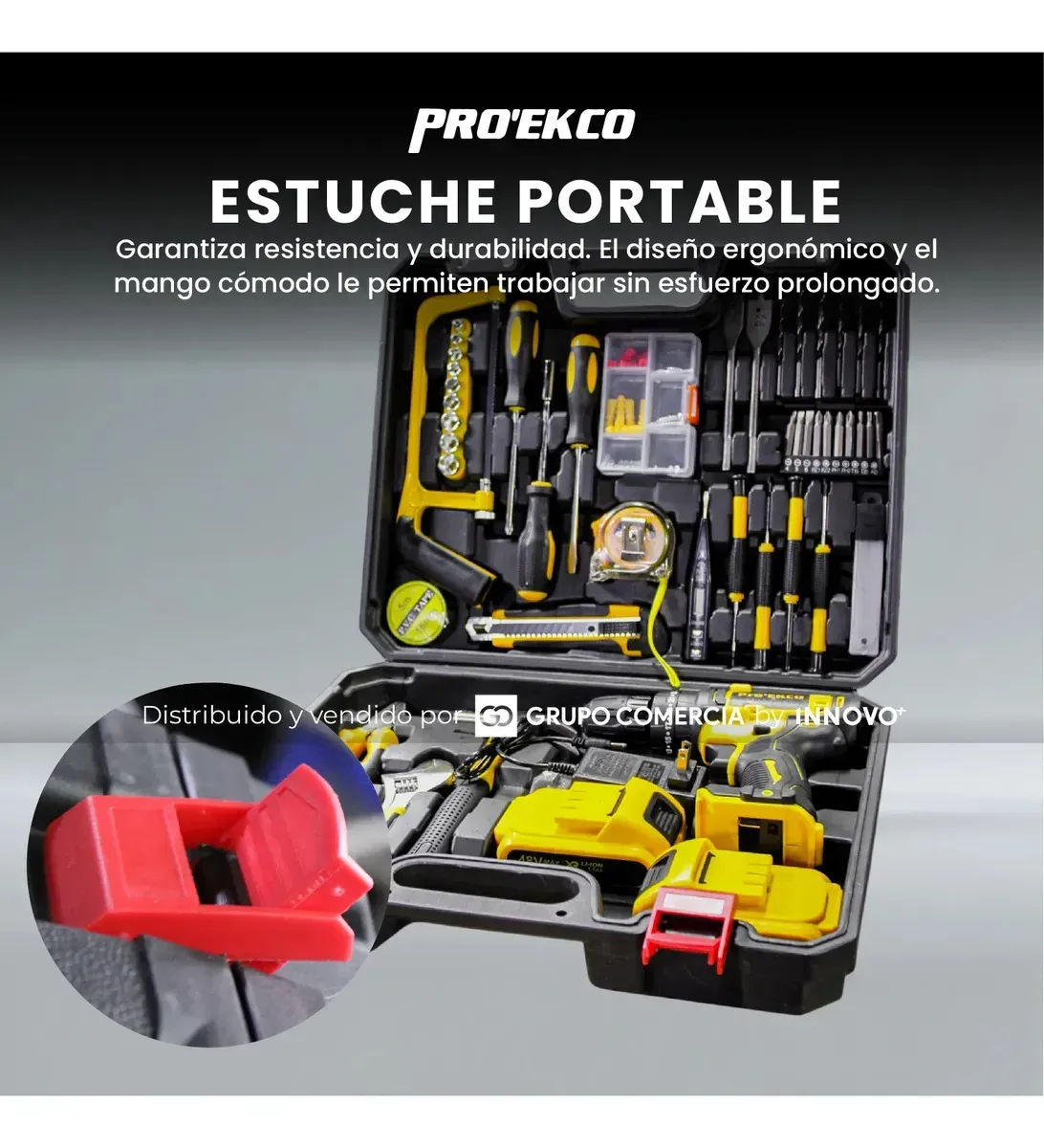 Potente Taladro Profesional Pro'ekco 120 Pz 2 Baterias 48v Todo En 1 img #5