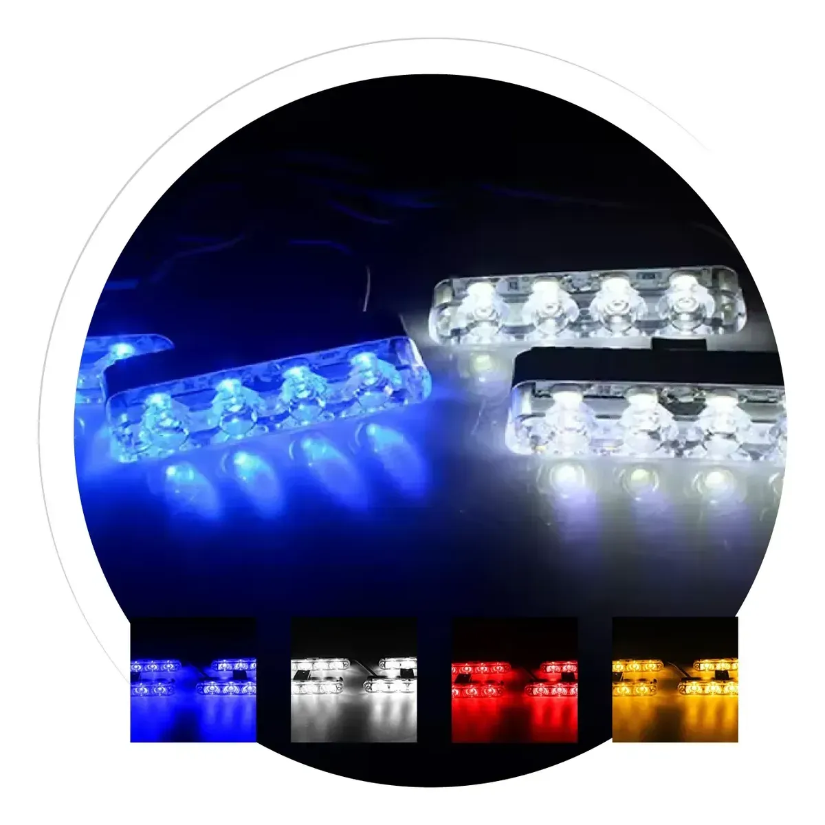 Luces Led Persiana Pro Escolta Emergencia 30w 7 Modos Carro img #3