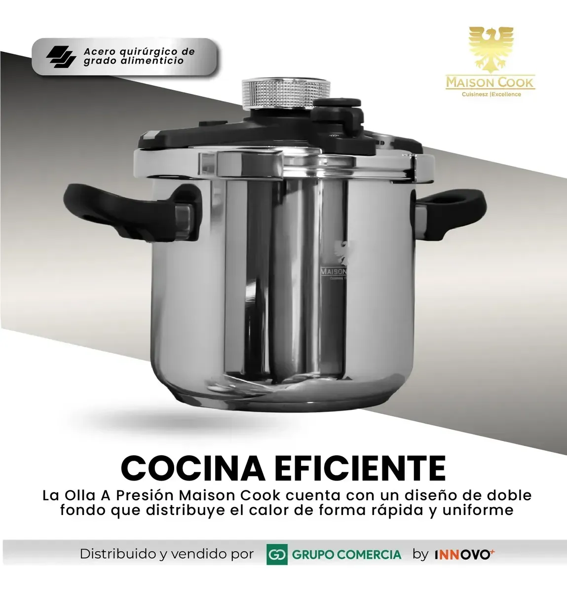 Olla A Presión 7 Litros Maison Cook Acero Quirúrgico Premium img #4