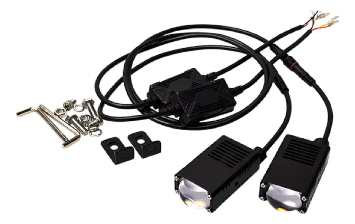 Exploradoras Led Mini 15.00lm Dual Color Para Moto Universal Dual Color Ambar img #1