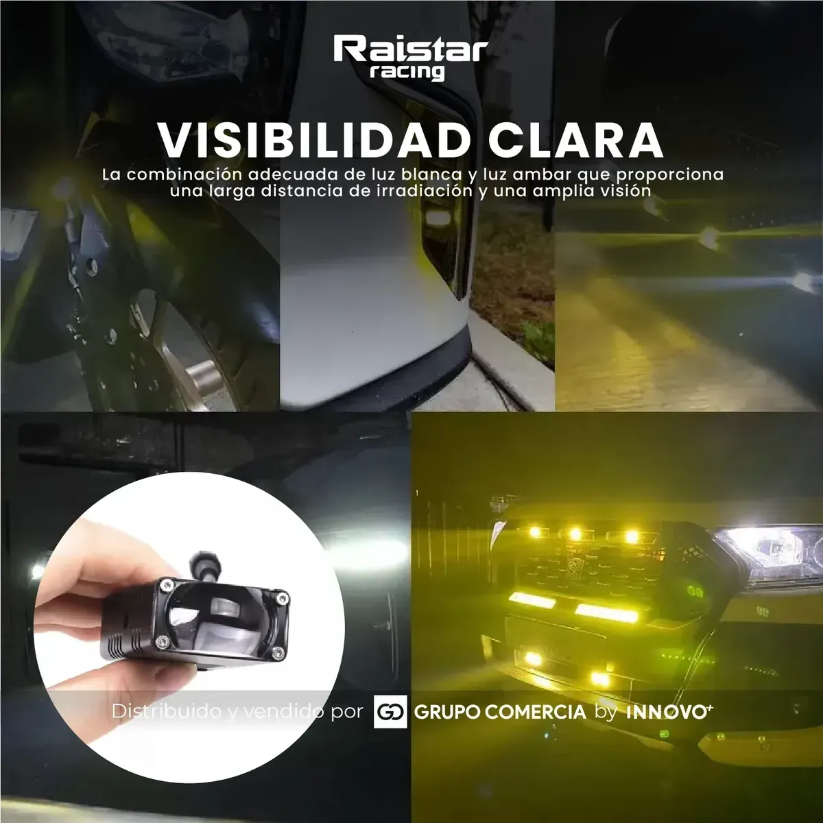 Exploradoras Led Mini 15.00lm Dual Color Para Moto Universal Dual Color Ambar img #4