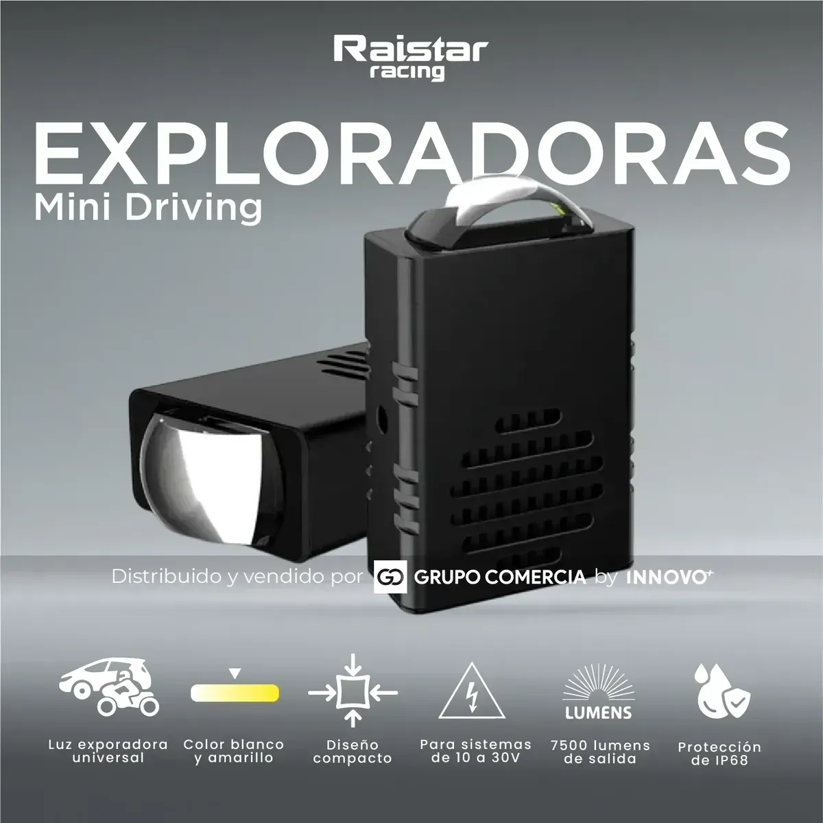 Exploradoras Led Mini 15.00lm Dual Color Para Moto Universal Dual Color Ambar img #3