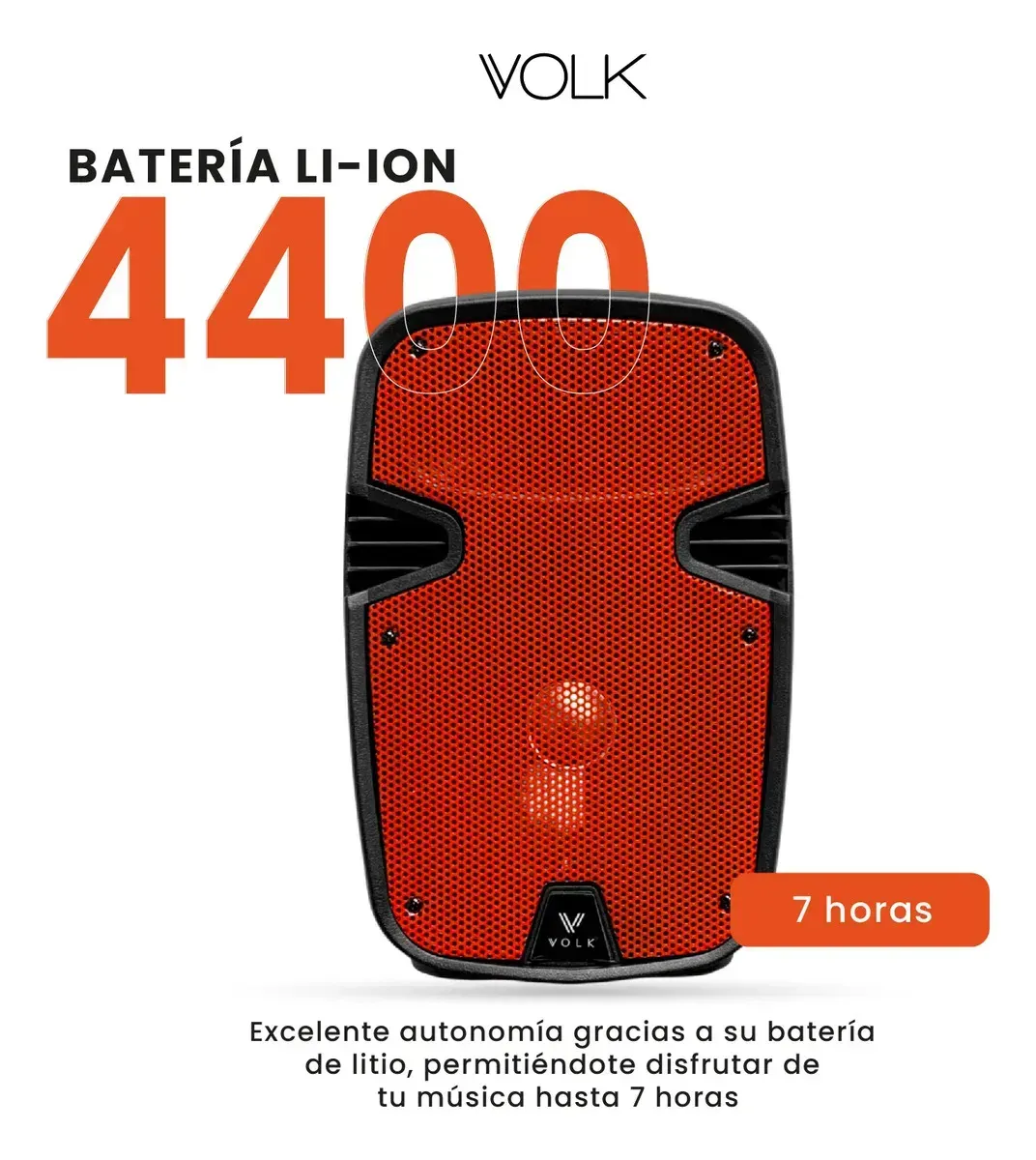 Parlante Profesional Bluetooth Potente Volk 8 Pulgadas Micrófono Inalámbrico Tws img #7