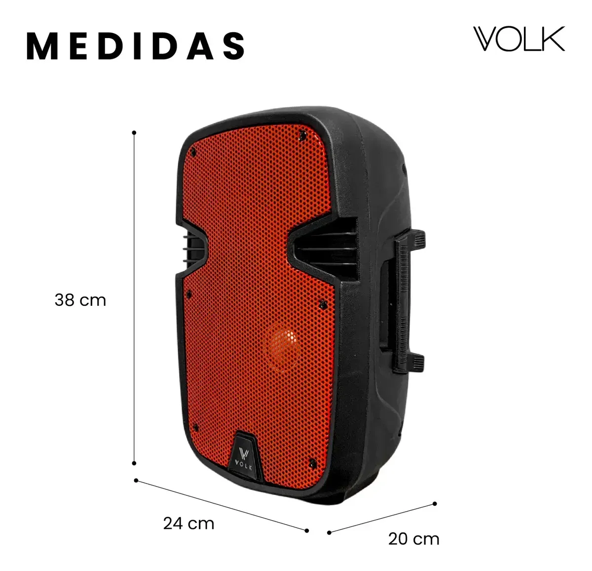 Parlante Profesional Bluetooth Potente Volk 8 Pulgadas Micrófono Inalámbrico Tws img #2