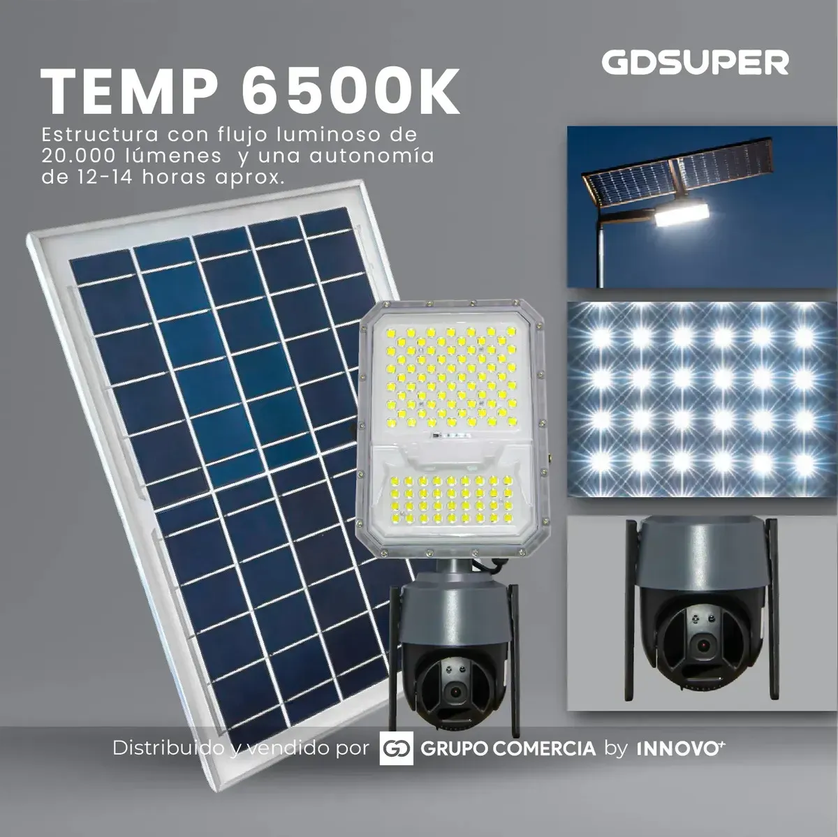 Cámara De Seguridad Con Reflector Led 20,000lm Wifi Sensor De Movimiento img #3