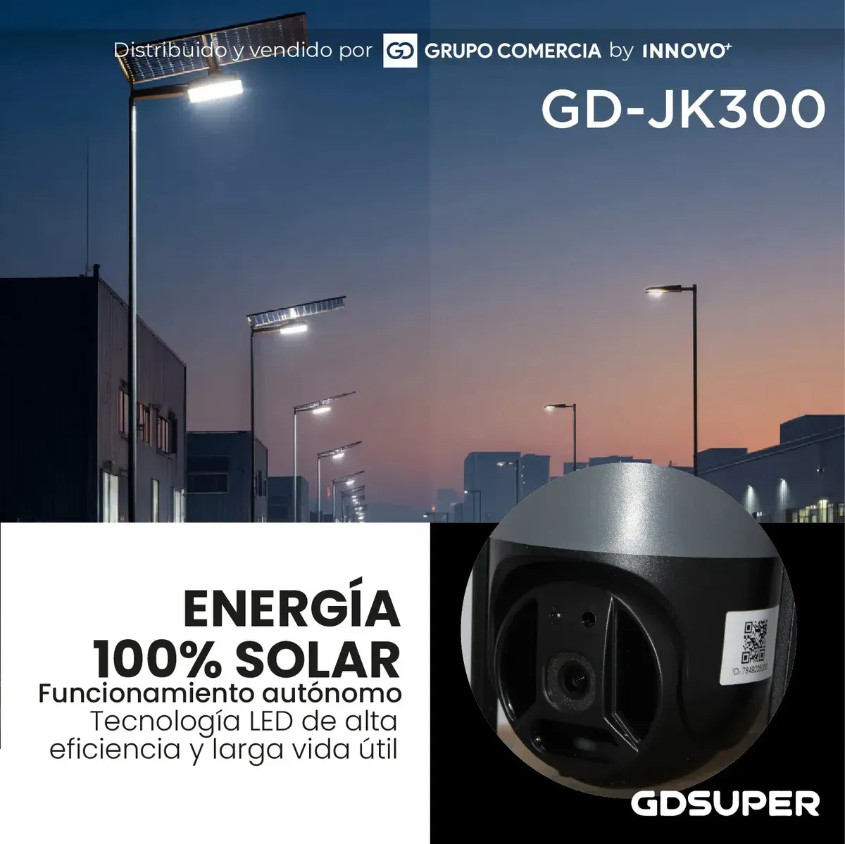 Cámara De Seguridad Con Reflector Led 20,000lm Wifi Sensor De Movimiento img #2
