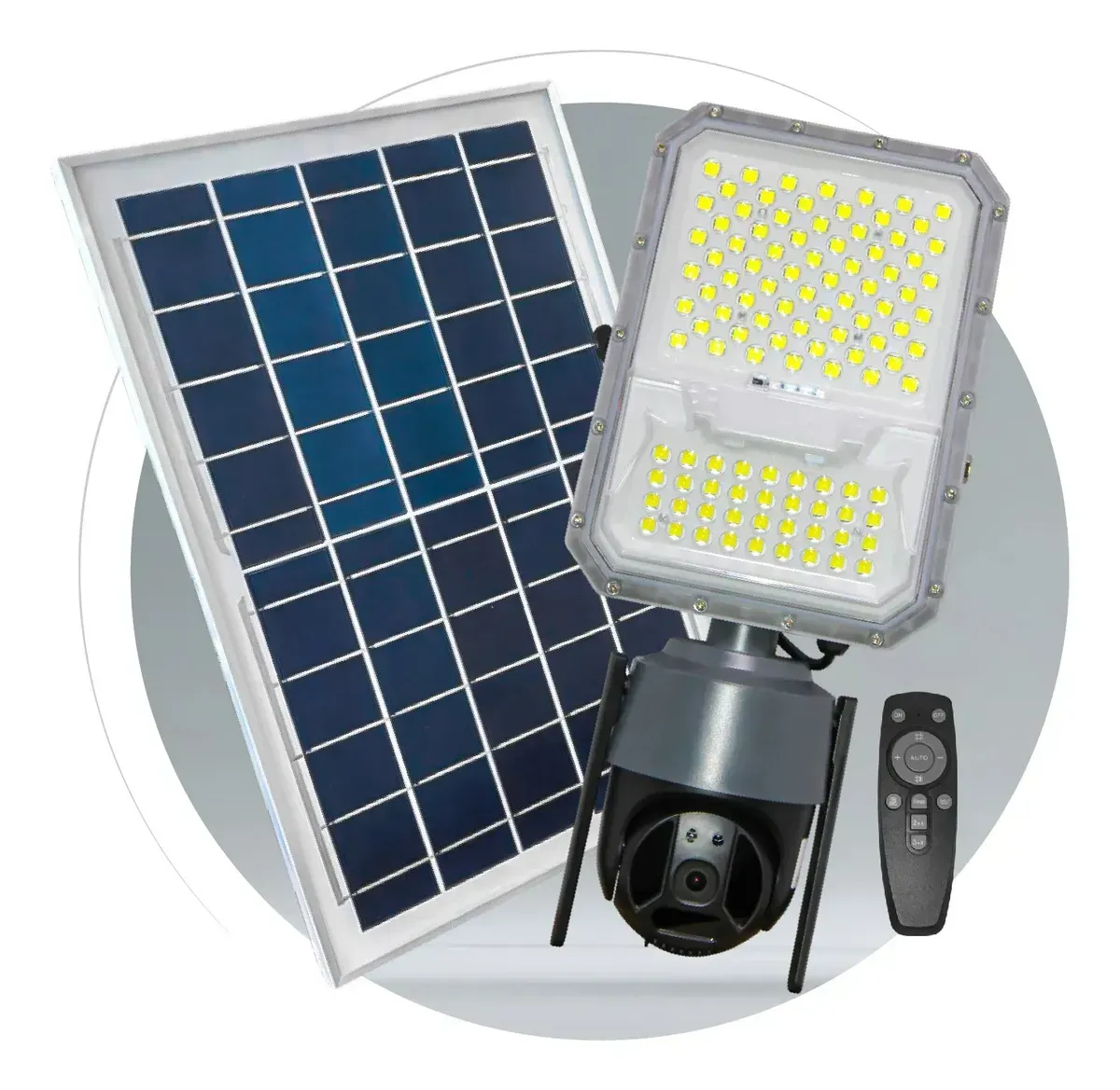 Cámara De Seguridad Con Reflector Led 20,000lm Wifi Sensor De Movimiento img #1