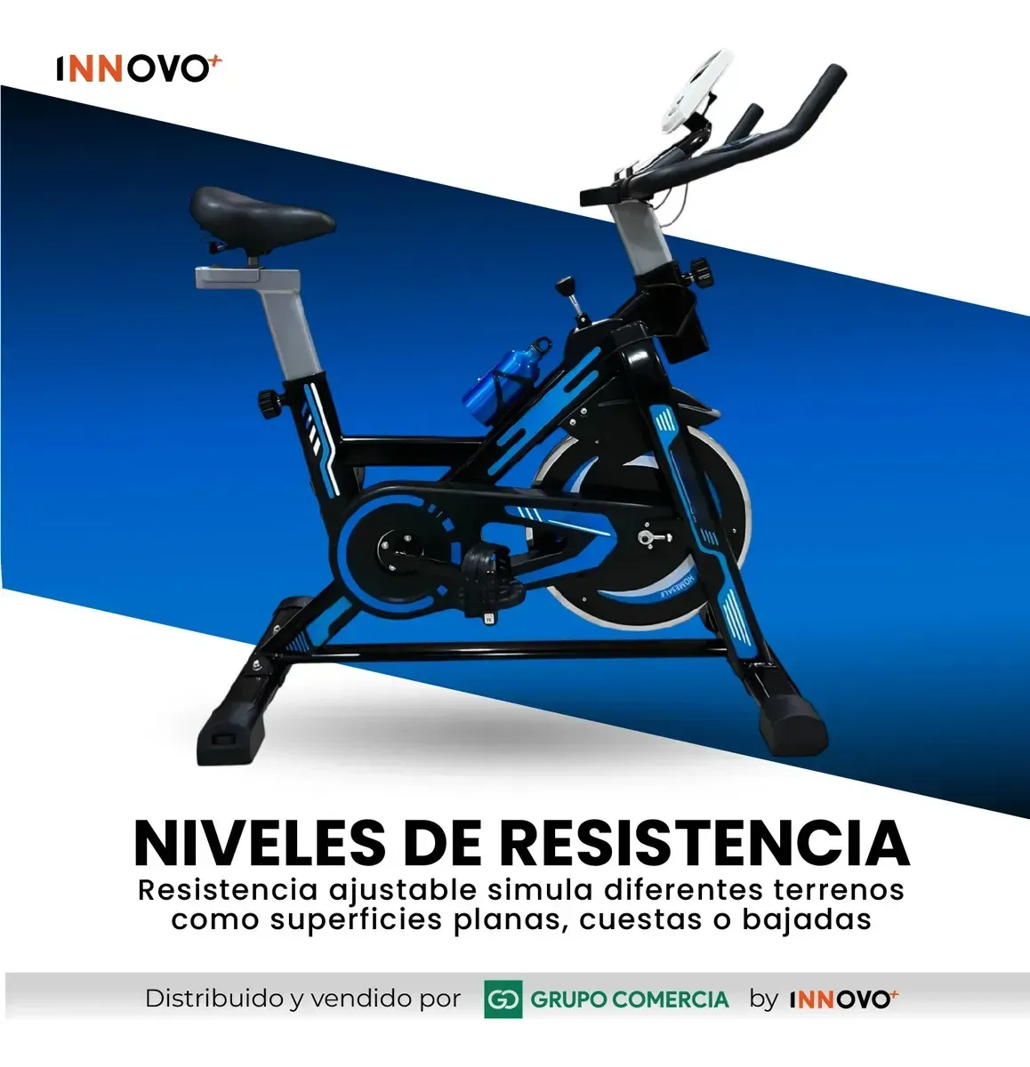 Bicicleta Estática Spinning Gym En Casa Silenciosa Negro Negro img #3