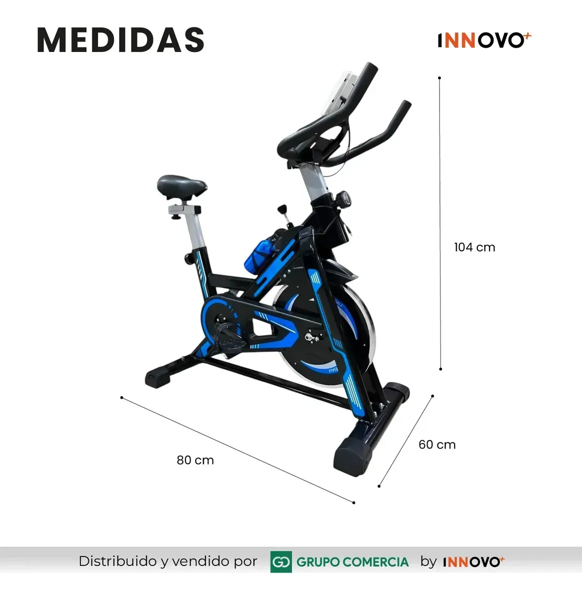 Bicicleta Estática Spinning Gym En Casa Silenciosa Negro Negro img #4