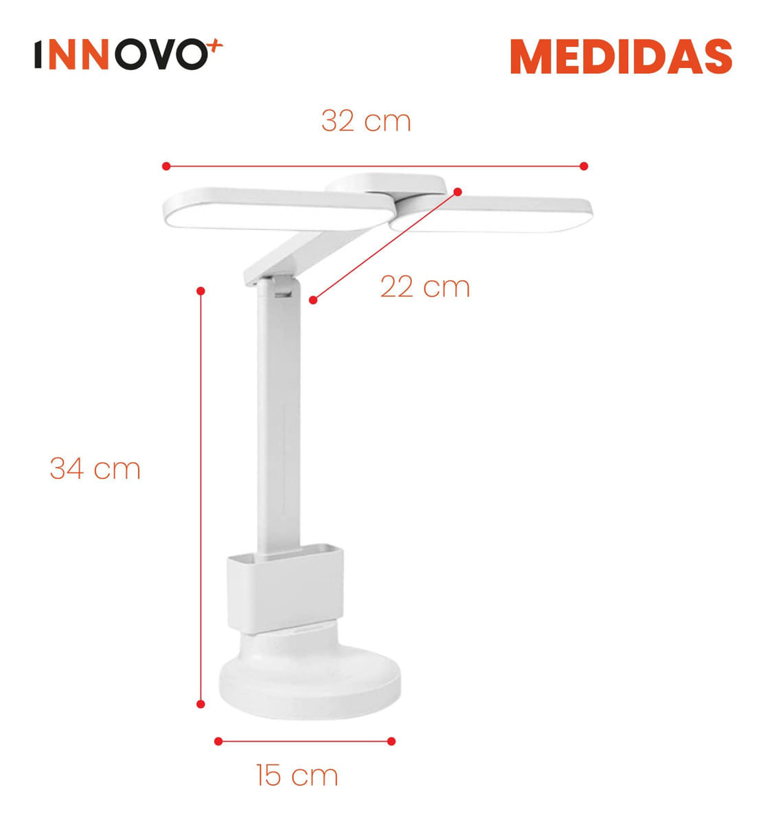 Lámpara Led Mesa Escritorio Minimalista 3 Tonos img #4