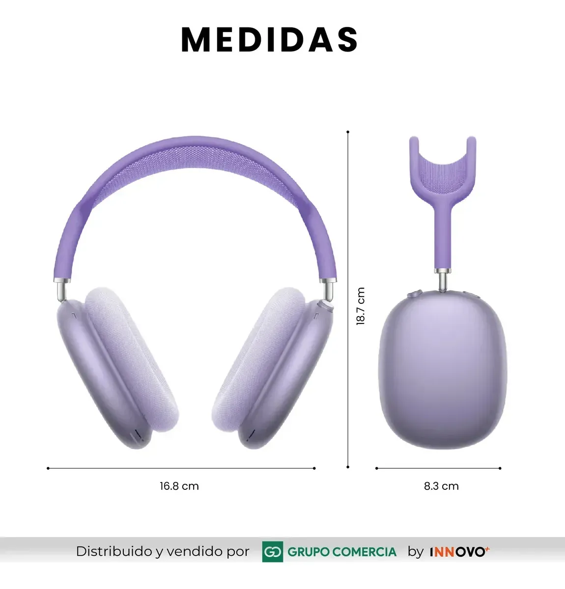 Audífonos Diadema Premium Bluetooth 5.0 - Audio Espacial Pro Lila img #5