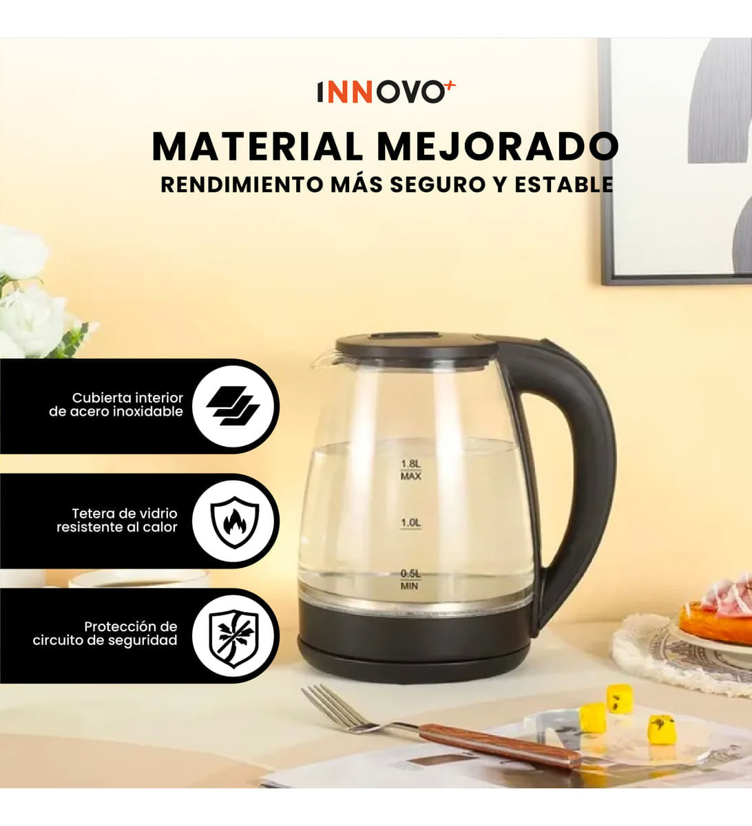 Jarra Eléctrica Nobelso Innovo Hogar Tetera 1.8l img #3